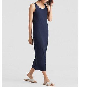 Eileen Fisher system tank column jersey dress in MidNight in Petite Medium NWT
